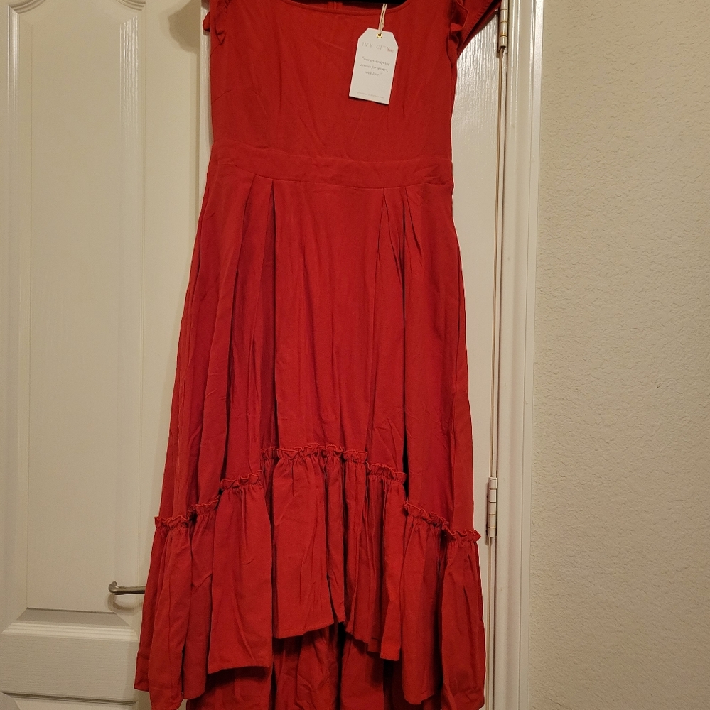 NWT Ivy City Red High Low Dress